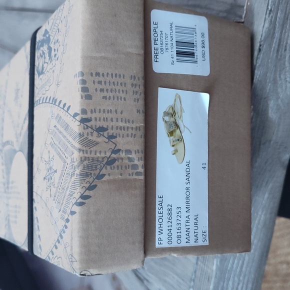 New Free People Leather Mantra Mirror Sandals in Natural Size EU 41 - Picture 8 of 8